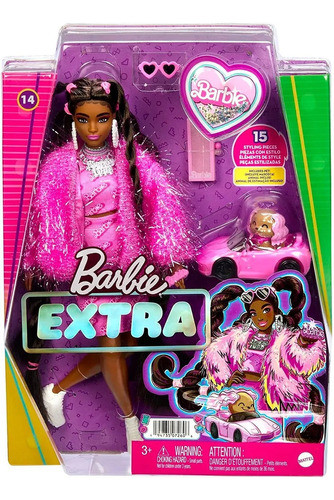 Muñeca Barbie Extra #14 Long Brunette Styled Hair 0