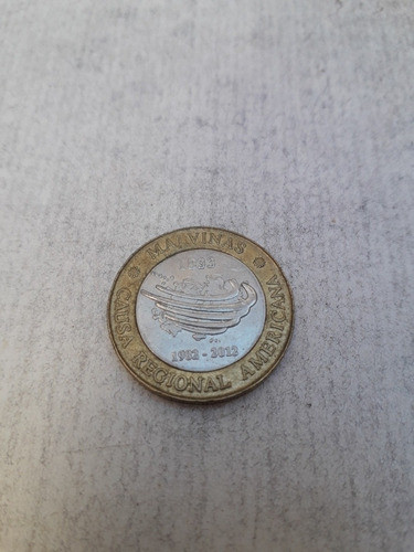 Moneda $2 Argentina Islas Malvinas Año 2012 1