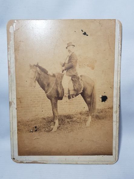 Antigua Foto Gaucho A Caballo 1880 Mag 57449 0