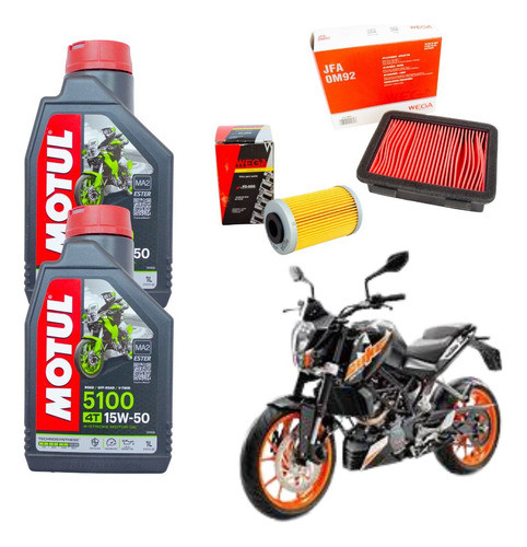 Kit Service Ktm 250 390 Motul 5100 + Wega 0