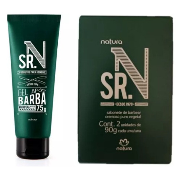 Kit Natura Sr. N Gel Pós Barba + Sabonete Em Barra P/ Barba 0