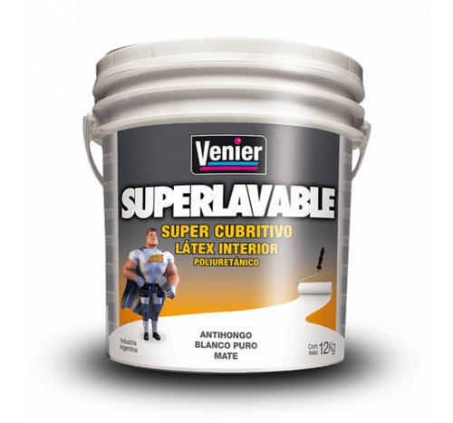 Latex Venier Superlavable 5 Kg Pintura Poliuretanica 4 Lts 0