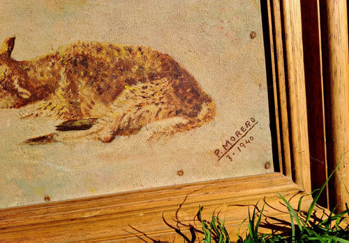 Cuadro Oleo Perro Llama Al Pastor De P. Morera 1