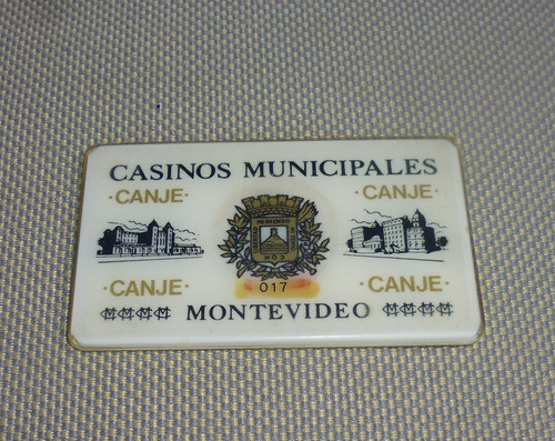 Antigua Ficha De Casino Municipal / Plaqueta $ 5000 1