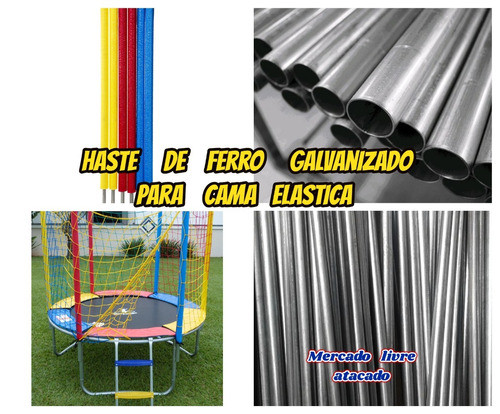 Haste De Ferro Medindo 2.00mts De 1 Polegada P/cama Elastica 1