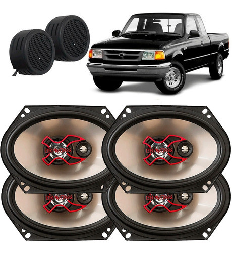 Kit Alto Falante Ford Ranger 1998 A 2004 Bravox 200w Rms 0