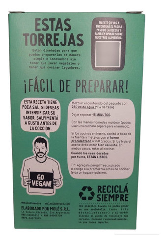 Mezcla Para Torrejas De Arvejas Con Espinaca Molé 1