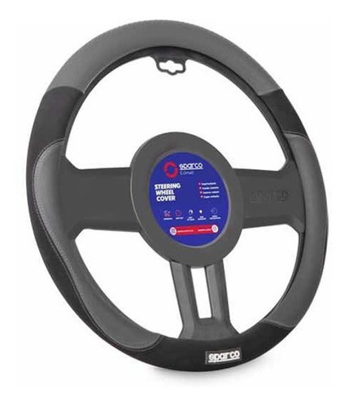 Cubre Volante Auto Universal Sparco Cuero Negeo\gris 0