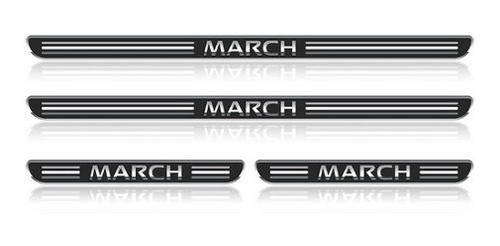 Soleiras Blackout Nissan March 2015 2016 2017 Jogo Adesivas 1