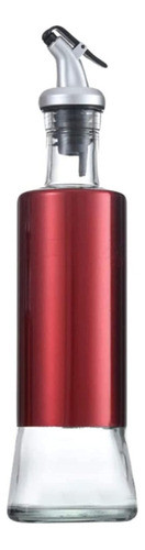 Aceitera Vinagrera Vidrio Acero Aceto Pico Tapon 0