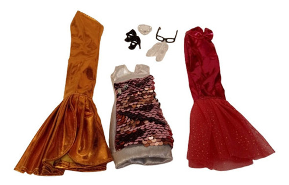 Vestidos Fiesta Con Acc, Para Muñeca Articulada  X 7 Un- 0