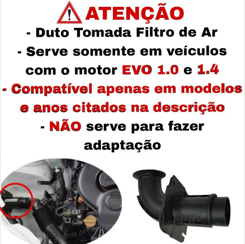 Tomada Duto Filtro Ar Mobi Trekking 1.0 2021 A 2024 Original 1