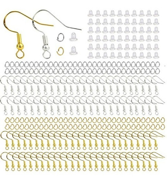 50 Anzuelos Dorados Hipoalergenicos Con Aritos Y Cierres 0