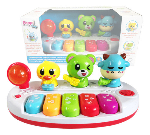 Organo Musical De Animales Ingles Y Español Con Luz Y Sonido 0