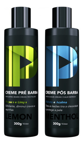 Kit Creme Pré E Pós Barba Play Barber Profissional Cx 2 Unid 0