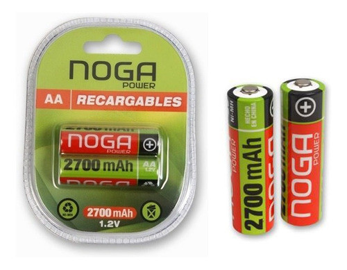 Pilas Recargables Noganet Aa 2700mah Ni-metal Blister 1.2v 0