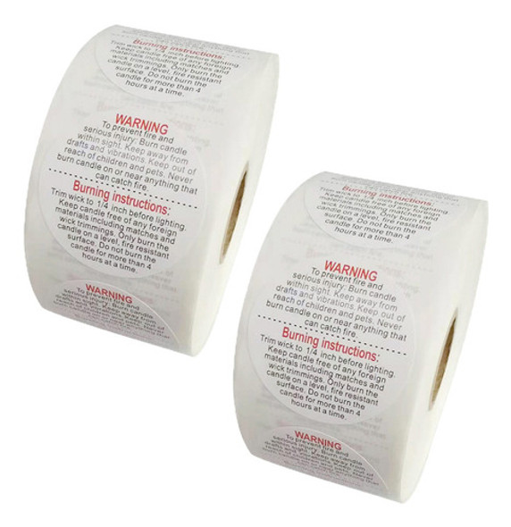 Adesivos De Advertência De Velas, Etiquetas De Instruções De 0