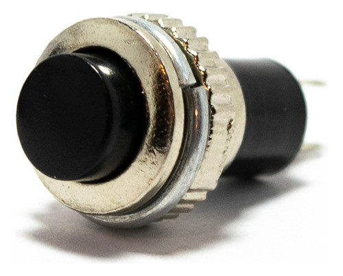 10 Pulsadores Normal Abierto 12mm Orific 10mm 1a 250v Negro 0