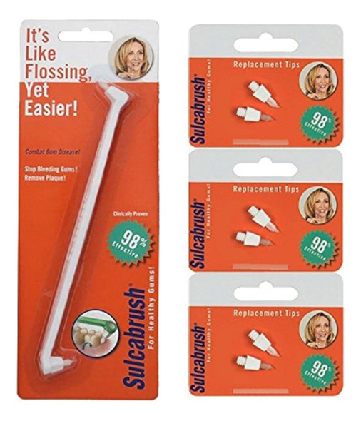 1 Mango Sulcabrush Y 3 Paquetes De Boquillas De Repuesto 0