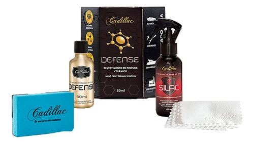 Kit Vitrificador Defense Revestimento Cerâmico 50ml Cadillac 0