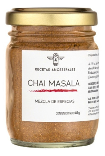 Mezcla De Especias Chai Masala 40 Gr - Recetas Ancestrales 0