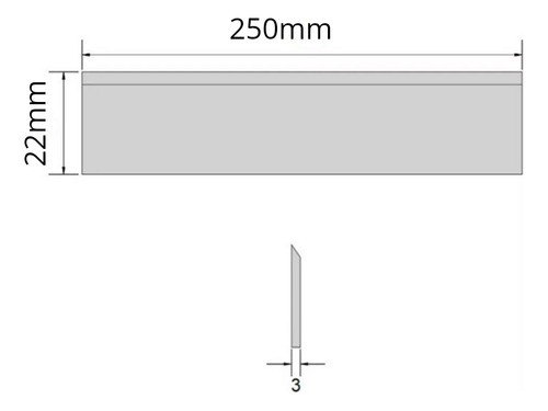 Facas Para Desengrosso De Madeiras 250x22x3mm 3 Peças 1