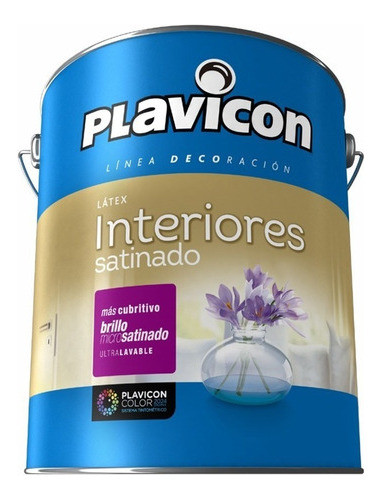 Latex Plavicon Interior Satinado 1 Litro Blanco Pintumm 0