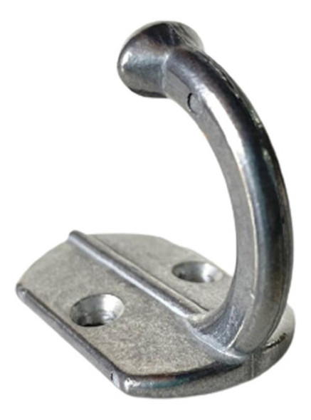 Percha Simple 1 Gancho Perchero Aluminio Pulido X6 0