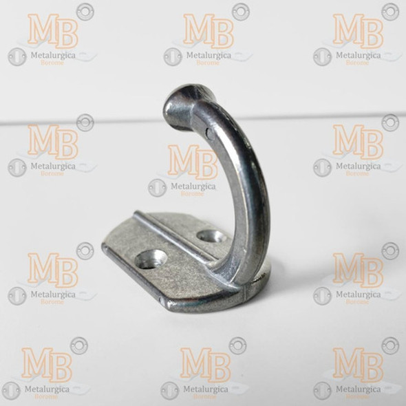 Percha Simple 1 Gancho Perchero Aluminio Pulido X6 1