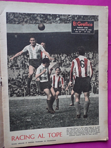 Revista El Grafico N° 1783 Central 4 River 1 - Estudiantes 1