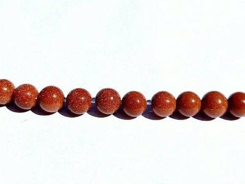 Fio De Pedra Do Sol Goldstone Esfera Tamanho 4 Mm 1