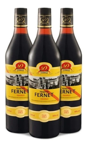 Fernet-fenetti. Dubar 900ml - 3unidades. 0