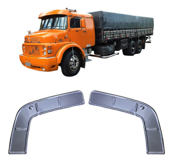 Par Friso Ralador Pisante Parachoque Caminhão Mb 1519 0