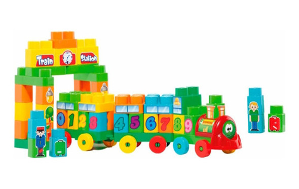 Tren Didactico 70 Piezas Molto Blocks Baby Land 0