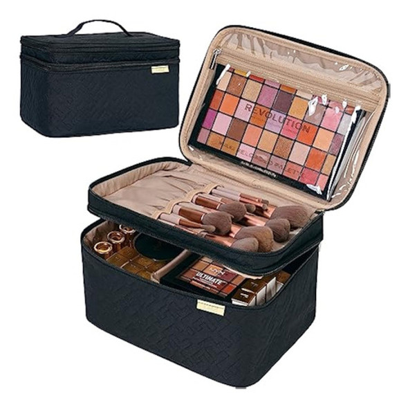 Nishel Bolsa De Maquillaje De Doble Capa Con 0
