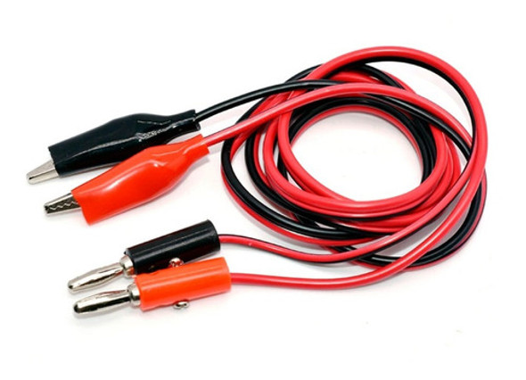Cabo Fonte Bancada 1m Conector Banana 4mm Garra Jacaré 1