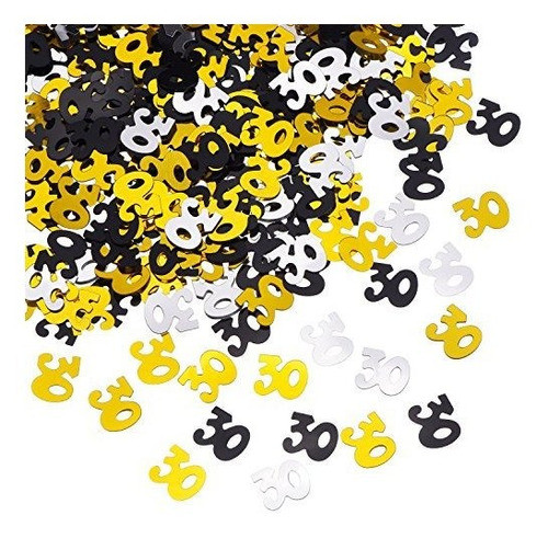 Shappy Number 30 Glitter Confetti Para La Fiesta De Aniversa 0
