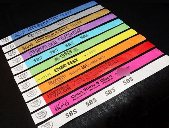 Pulseras Identificación Y Seguridad Tyvek Impresas 1.000 U 1