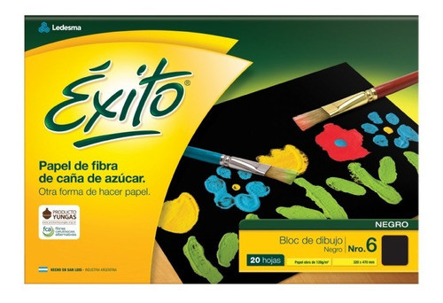 Block De Dibujo Exito Nº 6 Negro 20 Hojas (x10 Unidades) 0