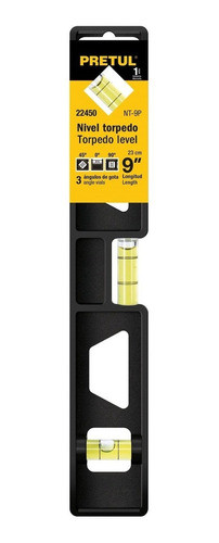 Mini Nivel De Mano 22 Cm 3 Burbujas Torpedo Pretul Truper 1