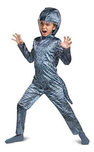 Disfraz De Velociraptor Azul De Jurassic World Para Niños, T 0