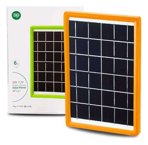 Carregador Solar 5 Em 1 6w Laranja Painel Portátil 0