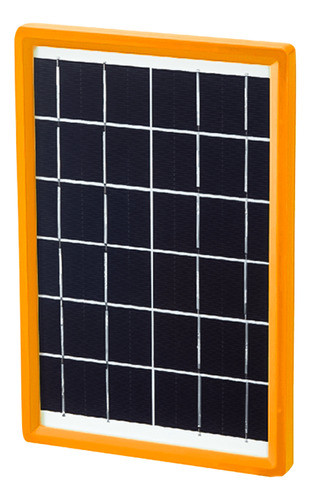 Carregador Solar 5 Em 1 6w Laranja Painel Portátil 1