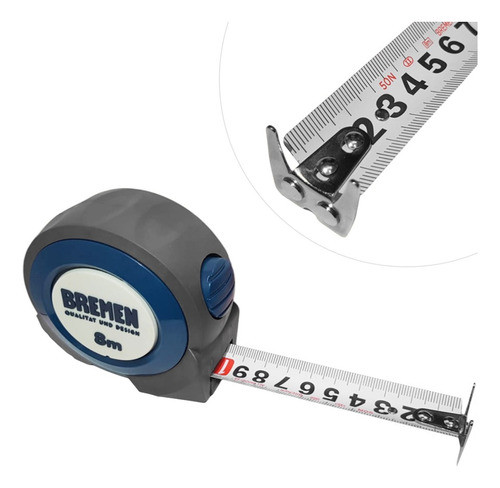 Cinta Metrica 8mts Autofrenante Reforzada C/ Iman Fleje 25mm 0