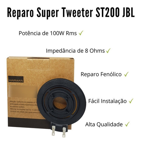 Reparo Tweeter Legitimo St 200 Selenium Jbl Rpst200 Tuiti 1