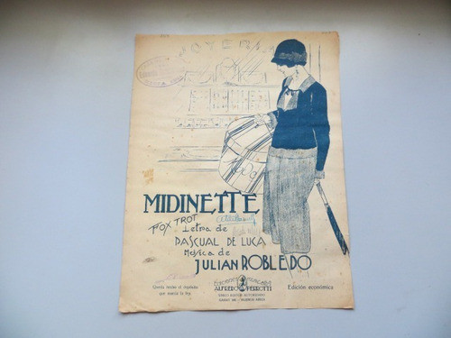 Midinette Pascual De Luca Y Julian Robledo Partitura Fox Tro 0