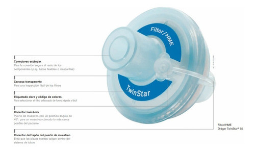 Hme Filter - Filtro Viral Bacterial Humidificador - Westmed 1