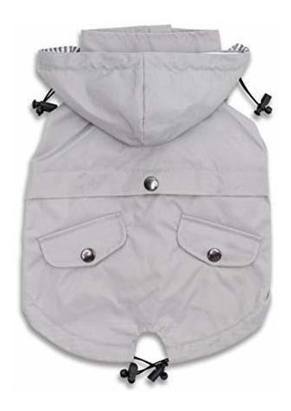 Ellie Dog Wear Impermeable Con Cremallera Gris Claro Para Pe 1