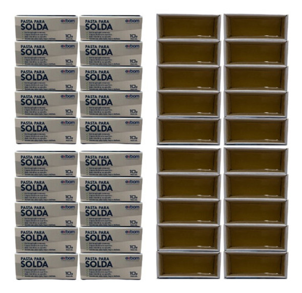 Kit 100 Pasta Para Solda Rápida 10g Eficiencia Total Exbom 0