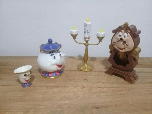 Combo Figuras De La Bella Y La Bestia. Los 4 Personajes 0